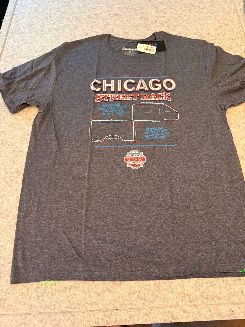 Chicago Street Race Shirt Mens XL Gray NASCAR Cup Xfinity Grant Park 165 2024